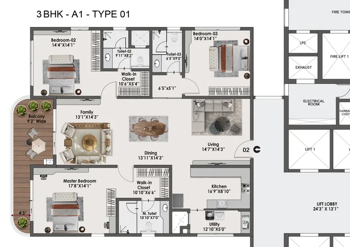 3 BHK Grande