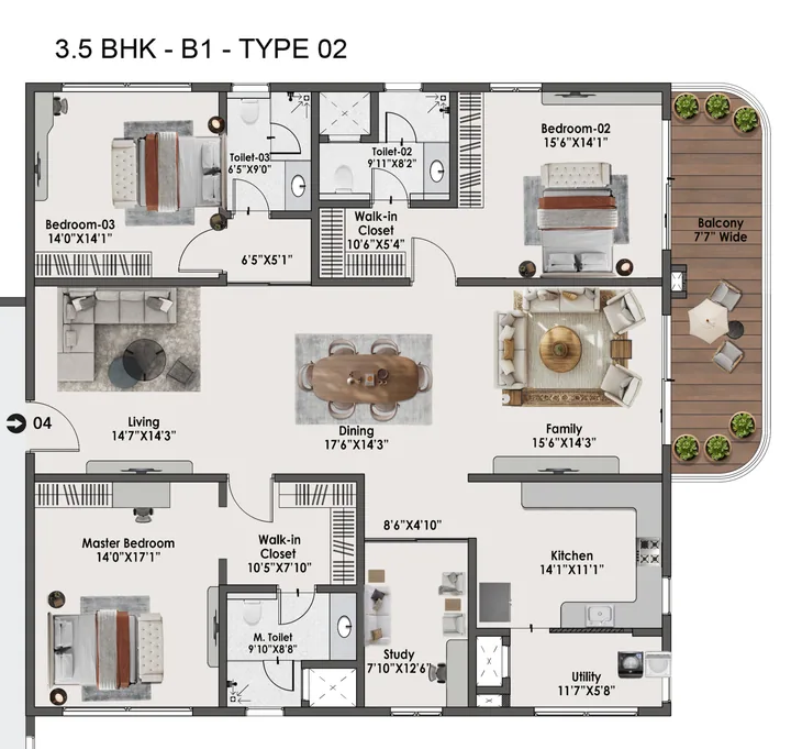 3.5 BHK Luxe